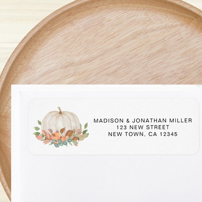 Fall Pumpkin Return Address  Label (Creator Uploaded)