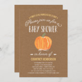 Fall Pumpkin Rustic | Baby Shower Invitation (Front/Back)