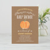Fall Pumpkin Rustic | Baby Shower Invitation (Standing Front)