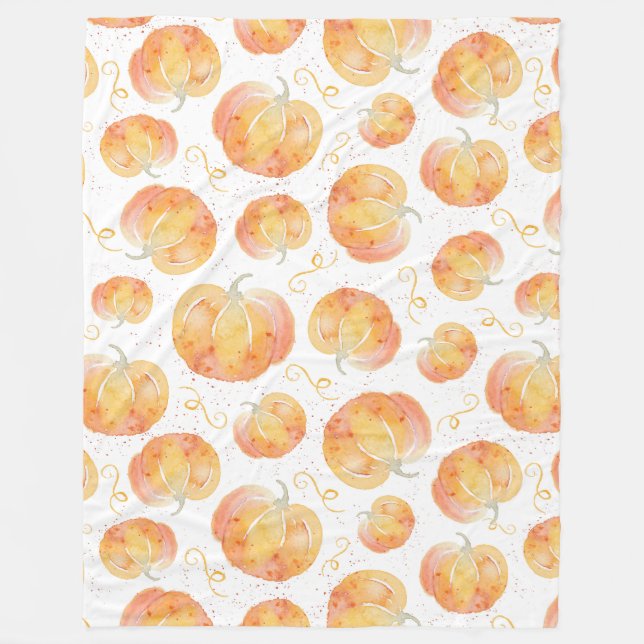 Fall Pumpkin Sherpa Blanket (Front)
