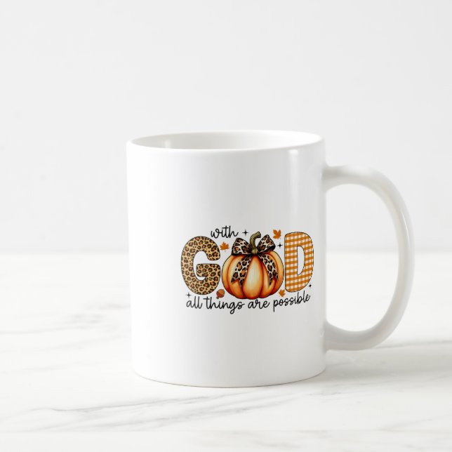 Fall Pumpkin Shirts For Women Jesus Christian Than Coffee Mug (Right)