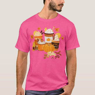 Fall Pumpkin Spice and Coffee Lover T-Shirt