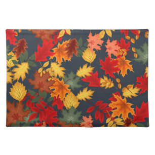 Fall pumpkin spice autumn pumpkins Thanksgiving Ha Cloth Placemat