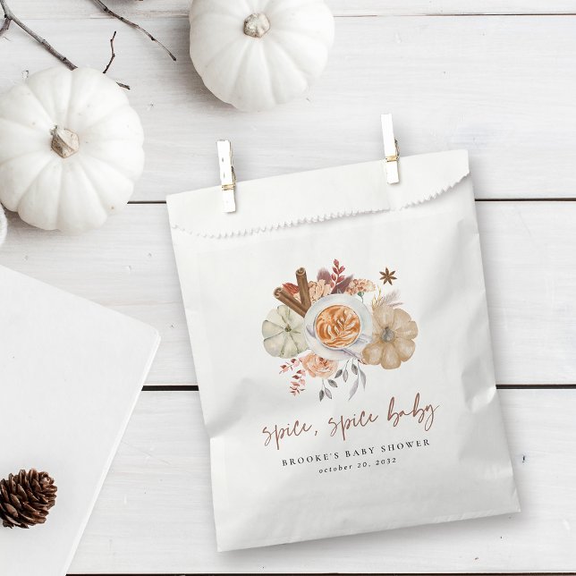 Fall Pumpkin Spice Baby Shower Favor Bag (Creator Uploaded)