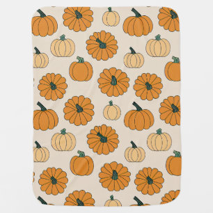 Fall pumpkin spice colors autumn pumpkins Thanksgi Baby Blanket