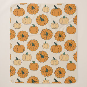 Fall pumpkin spice colors autumn pumpkins Thanksgi Sherpa Blanket