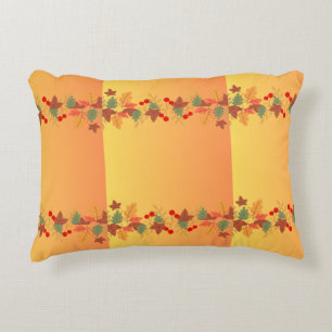 Fall Pumpkin Spice Halloween Thanksgiving Harvest Accent Pillow