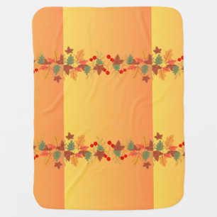 Fall Pumpkin Spice Halloween Thanksgiving Harvest Baby Blanket