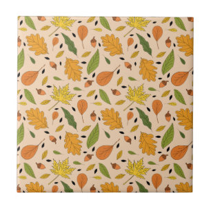 Fall Pumpkin Spice Halloween Thanksgiving Harvest Ceramic Tile