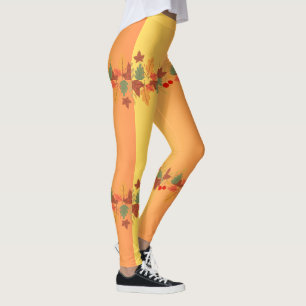 Fall Pumpkin Spice Halloween Thanksgiving Harvest Leggings