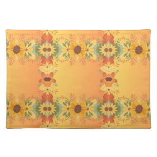 Fall Pumpkin Spice Halloween Thanksgiving Pumpkins Cloth Placemat