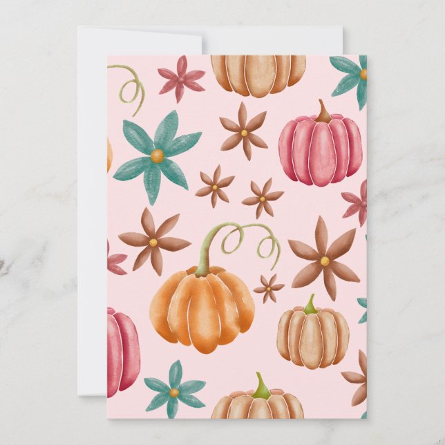 Fall Pumpkin Spice Halloween Thanksgiving Pumpkins Invitation (Front)