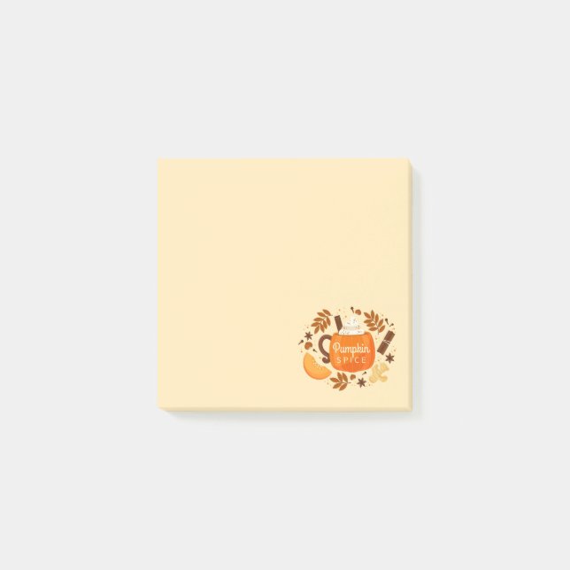 Fall Pumpkin Spice Post-It Notes (Front)