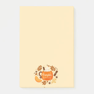 Fall Pumpkin Spice Post-It Notes