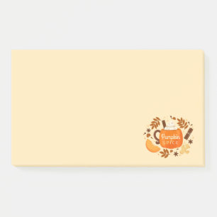 Fall Pumpkin Spice Post-It Notes