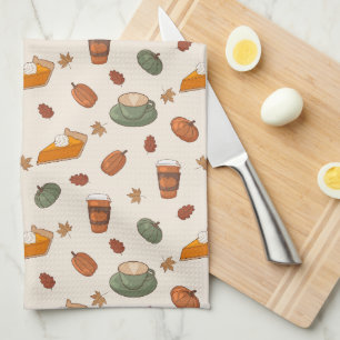 Fall Pumpkin Spice Thanksgiving Kitchen Towel