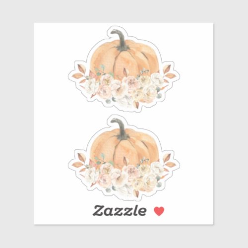 Fall Pumpkin Sticker  Boho Pumpkin Baby Shower