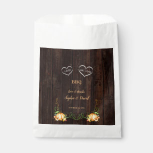 Fall Pumpkin String Lights Old Barn I DO BBQ Favor Bag