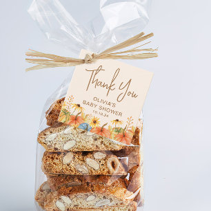 Fall Pumpkin Sunflower Baby Shower Favor Tags