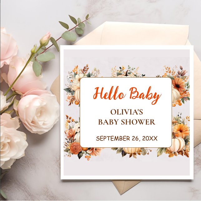 Fall Pumpkin Sunflower Napkins (Creator Uploaded)