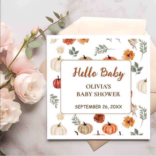 Fall Pumpkin Sunflower Napkins (Creator Uploaded)