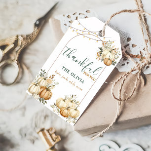 Fall Pumpkin Thankful To You  Gift Tag