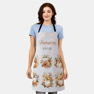 Fall Pumpkin Thanksgiving Dinner Apron