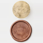 Fall Pumpkin Wedding Monogram Wedding Wax Seal Stamp<br><div class="desc">A fall themed pumpkin and floral wedding design with classic monogram initials.</div>