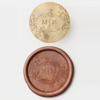 Fall Pumpkin Wedding Monogram Wedding Wax Seal Stamp