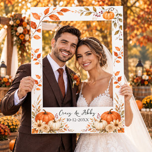Fall Pumpkin Wedding Selfie Frame