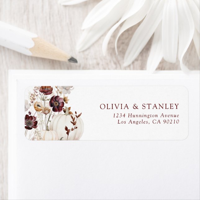 Fall Pumpkin Wildflower Label (Insitu)