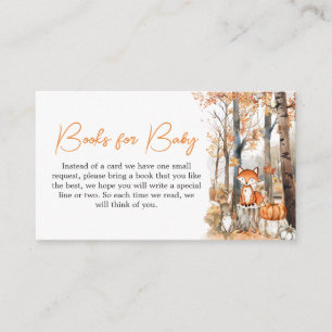 Fall Pumpkin Woodland Animals Baby Books for Baby Enclosure Card