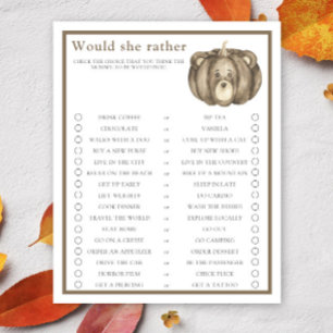 Fall pumpkin / Would She Rather Baby Shower Game