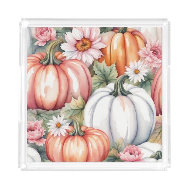 Fall Pumpkins  Acrylic Tray (Front)