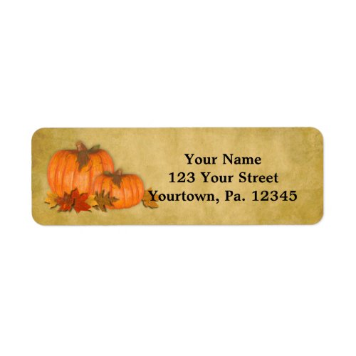 Fall Pumpkins Address Label