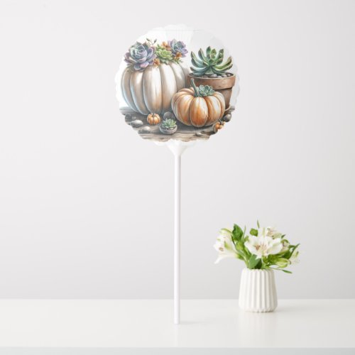 Fall Pumpkins and Succulents Balloon