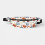 Fall Pumpkins &amp; Autumn Leaves Pattern Fanny Pack