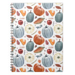 Fall Pumpkins &amp; Autumn Leaves Pattern Notebook