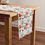 Fall Pumpkins &amp; Autumn Leaves Pattern Short Table Runner