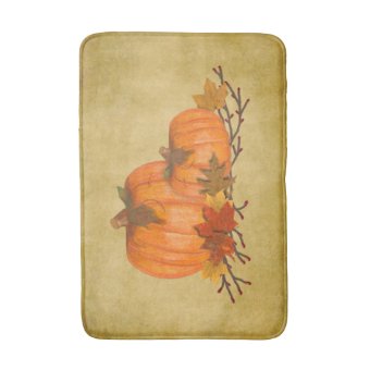 Fall Pumpkins Bath Mat | Zazzle