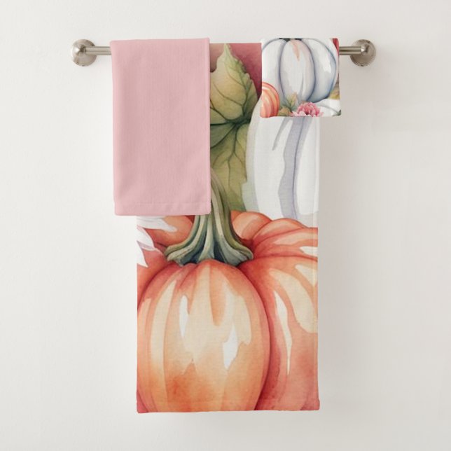 Fall Pumpkins  Bath Towel Set (Insitu)