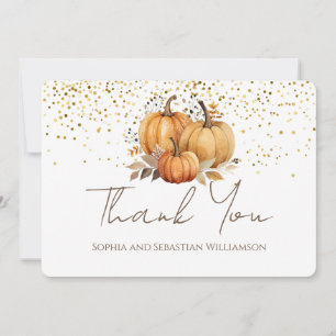 Fall Pumpkins Boho Thank You Card