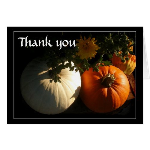 Fall pumpkins greeting thank_you card or invite