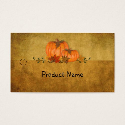 Fall Pumpkins Hang Tag Business Card Template