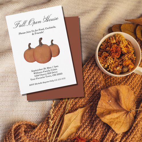 Fall Pumpkins Harvest Open House Invitation