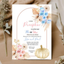 Fall Pumpkins He or She Gender Reveal Invitation