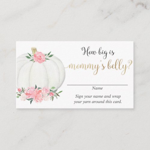 Fall pumpkins how big is mommys belly enclosure card