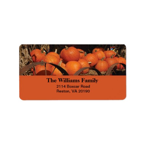 Fall Pumpkins Label