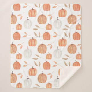 Fall Pumpkins & Leaves Fleece Blanket