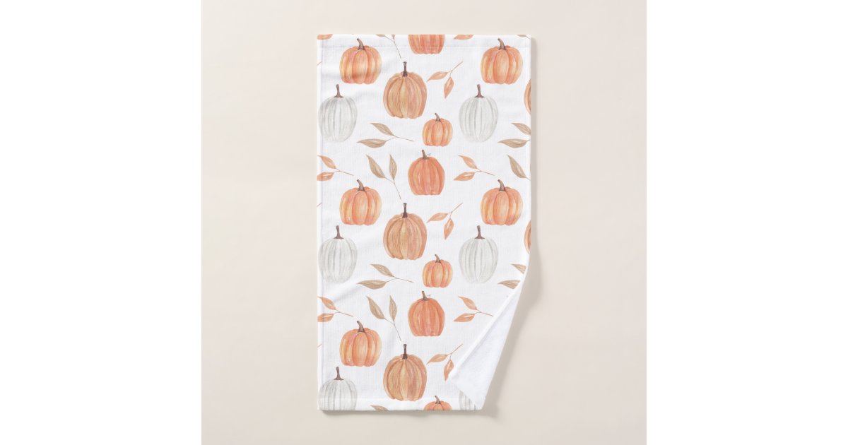 Polyester Dish Cloth, Fall Dish Towels, Watercolor Pumpkin Maple